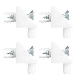 4 Pack Shelf Support Pins Replacement for IKEA Part #101558 (Pax, KOMPLEMENT), White