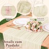 CUEMOON Stylish Bohemian Gauze Natural Beige Table Runner, Thin Table