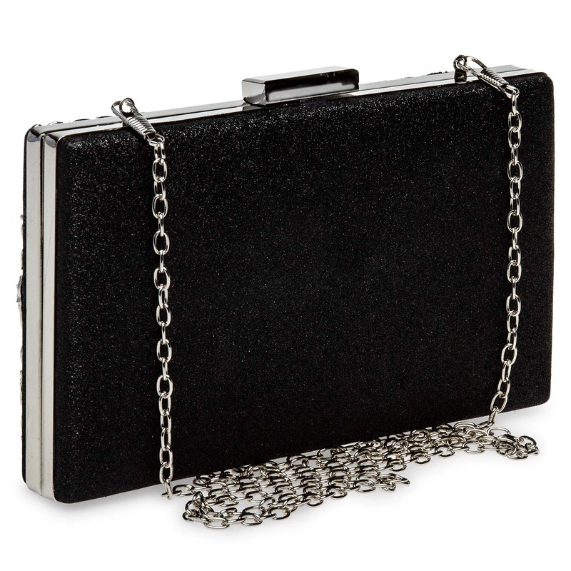 Caspar TA528 Extraordinary Elegant Ladies Box Clutch Bag with Floral