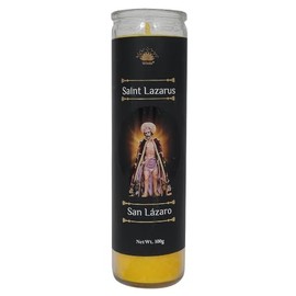 Vrinda® San Lazzaro 7 Day Ritual Candle for Devotional, Saint Lazarus, Healing, Miracles, Faith, Petition, Protection, Spirituality, Prayer, Offering Jar Candle