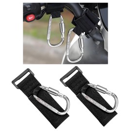 KVAEY 2 Pack Multipurpose Hook for Hanging Helmet, Goggle, Headsets, Durable Carabiners, Roll Bar Accessory Hook Hanger (Silver)