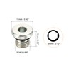 PATIKIL 5/16-24UNF Internal Hex Head Pipe Fitting Plug 3pcs Male