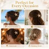 2 Pcs Starfish Pearl Hair Clip Summer Beach Gold Hair
