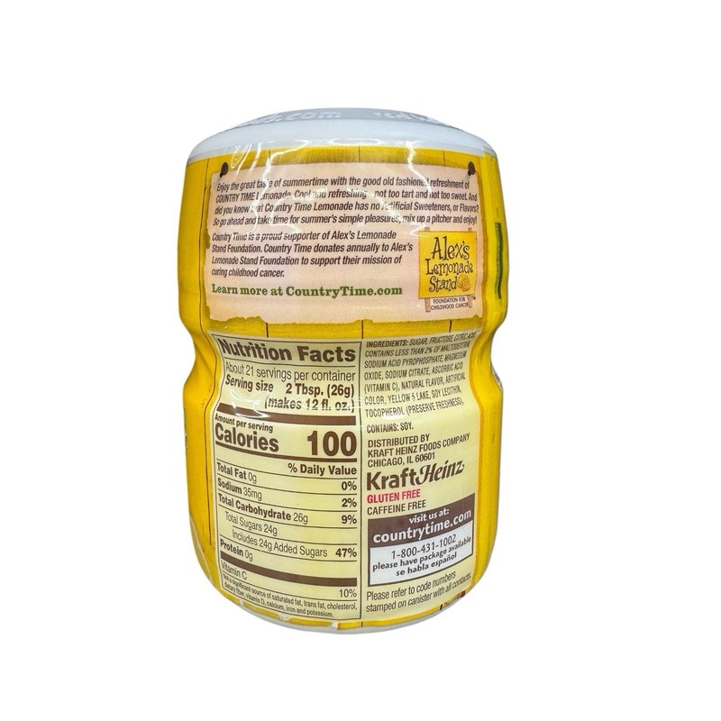 Country Time Lemonade Naturally Flavored Powdered Drink Mix, 19 oz.