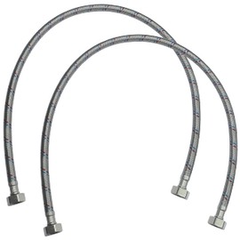 AERZETIX - C50985 - Set of 2 - Flexible Connection Hose - Flex Hose - 800 mm - 1/2 Inch - Female - Tap Health Mixer Tap Kitchen Bathroom Sanitary