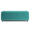 SIMPLIHOME Hamilton 48 inch Wide Rectangle Lift Top Storage Ottoman