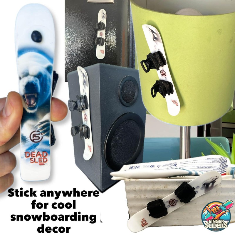 CRAFTED INGENUITY Finger Sliders Dead Sled Mini Snowboard – Finger