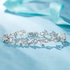 Crysdue Wedding Marquise Cubic Zirconia Leaf Drop Tennis Bracelet for