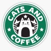 Cat And Coffee Sticker Sticker Decal Vinyl Bumper Sticker Decal