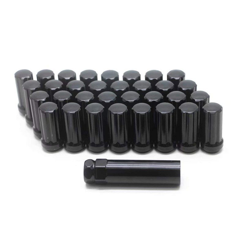 GAsupply 14x2 Lug Nuts Black, 32pcs M14x2.0 Spline Lug Nuts