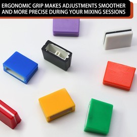 Hordion 8pcs Fader Caps, Mixer Slider Fader Knobs Black Fader Cap for Pioneer DJM350, 400, 500, 700, 750, 800, 850, 900NEXUS, 900SRT, 900NXS2, 2000, 2000nexus, Easy Installation, Mixed Color