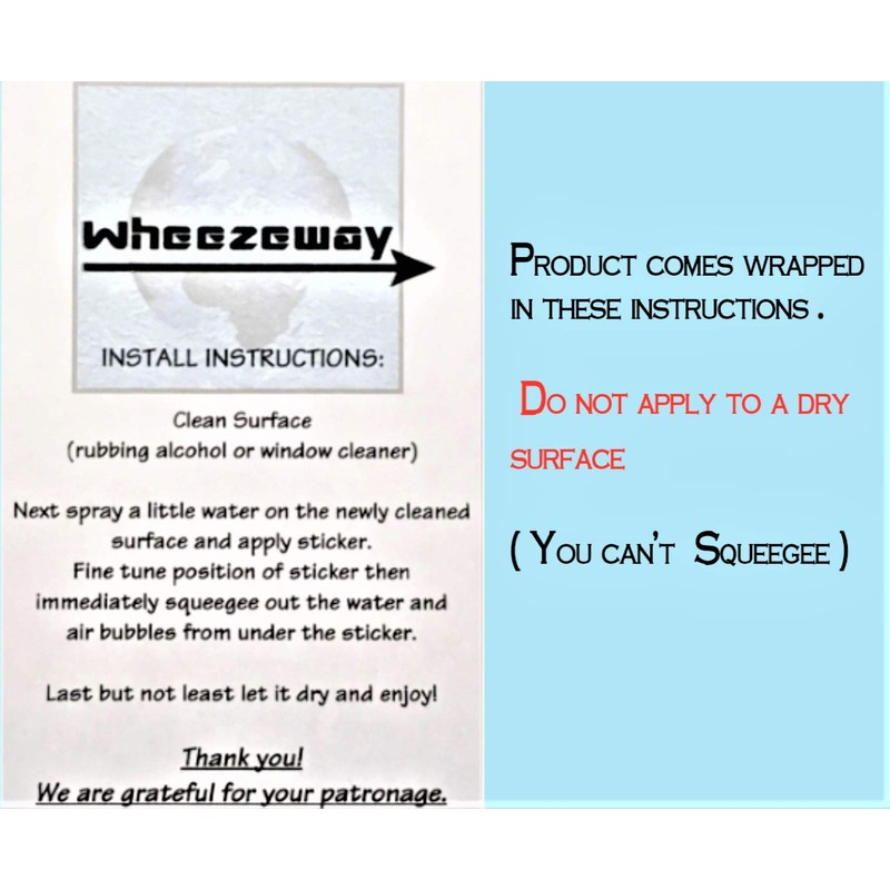 Wheezeway American Flag Stickers 7.5 x 4 Forward Reverse Proportional