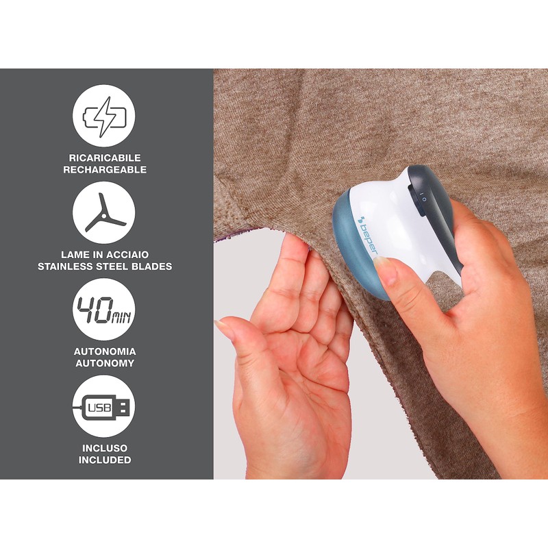Beper 50.245 USB Lint Shaver High Autonomy Up to 40
