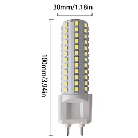G12 LED Light Bulb 10W Metal Halide Lamp G12 Bi-Pin Base Corn Light Equivalent 100W Halogen Bulb 108 LED 2835 for Garage Warehouse Spotlight Lighting Fixture SMD Natural White 4000K AC100-277V 2 Pack