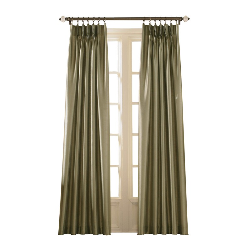 Curtainworks Marquee Faux Silk Pinch Pleat Curtain Panel, 30 by