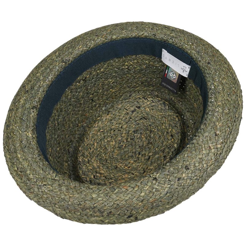 LIERYS Burney Porkpie Men's Summer Hat Made of Raffia Straw