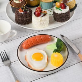 Hagao Fake Vegetable Salad Broccoli Artificial Vegetables Broccolis Simulation Plastic Lifelike for House Kitchen Party Pub Decoration Cabinet Ornament 12 pcs