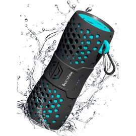 HEYSONG Bluetooth Box, Musikbox Bluetooth Lautsprecher mit IPX7 Wasserschutz Stereo Sound Intensiver Bass, Bluetooth 5.0, Dual Pairing, Tragbarer Kabelloser Lautsprecher für Camping, Outdoor, Garten