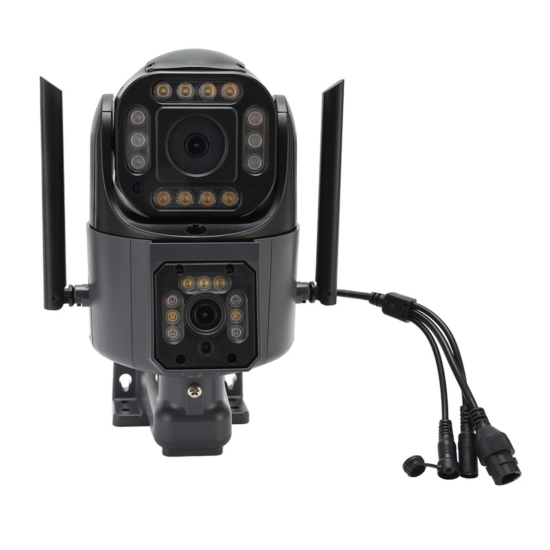 Smart Outdoor Camera 4MP Wireless Three Lens Remote Monitor Auto