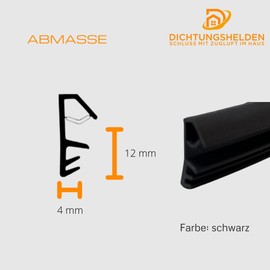 Premium Sash Fold Seal for Wooden Windows and Doors – 5 Metres – Colour: Black