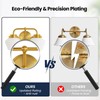 RUIYEY Bathroom Vanity Light Fixtures: 2-Lights Gold Bathroom Lighting Fixtures