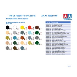 Tamiya Models Fieseler Fi 156C Storch Model Kit