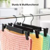 10 PACK Plastic Clothes Hanger; Clothes Pants Hangers Space-Saving Skirt