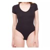 Yo!zor Womens Short Sleeve Cap Bodysuit Black Size 8-10 Small