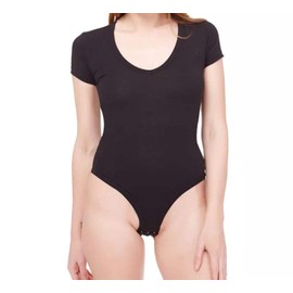 Yo!zor Womens Short Sleeve Cap Bodysuit Black Size 8-10 Small Medium