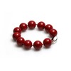 Schmuckwilli Pearl bracelet for women - with red round Mallorca
