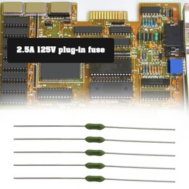 The Lord of the Tools 10 PCs 2.5A 125V Direct Plug Main Fuse Compatible with Sega CD 1, CD 2, CDX Repair Classic Game Consoles Maintain The Original Functions