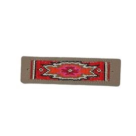 Brighton Christo Cuff Utah Beaded Leather Strap, Wide