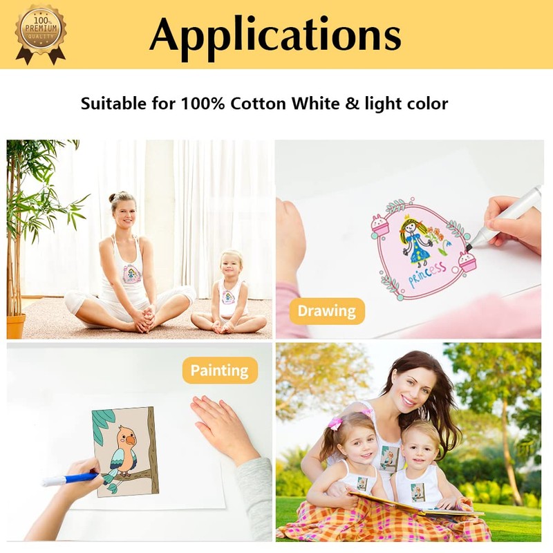 TransOurDream Hand Drawing Heat Transfer Paper for T Shirts (20