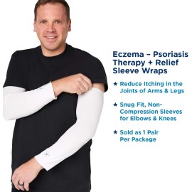 Soothems Eczema Psoriasis Itch Relief Arm & Leg Sleeve White Wrap Bandage Size 9