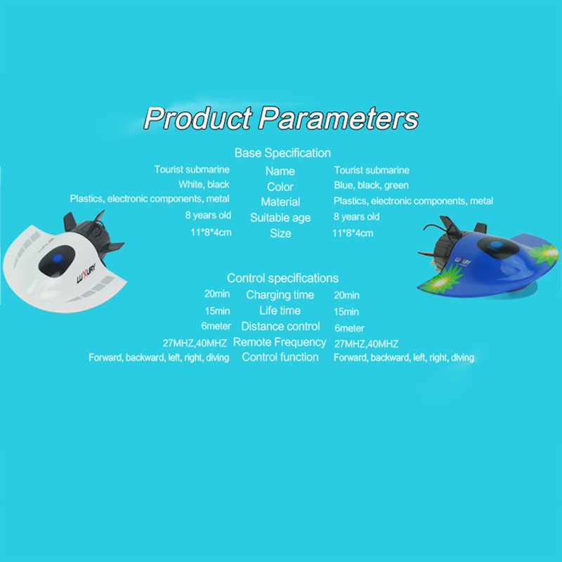 Remote Control Submarine Mini RC Submarine Boat Children Toy Gift