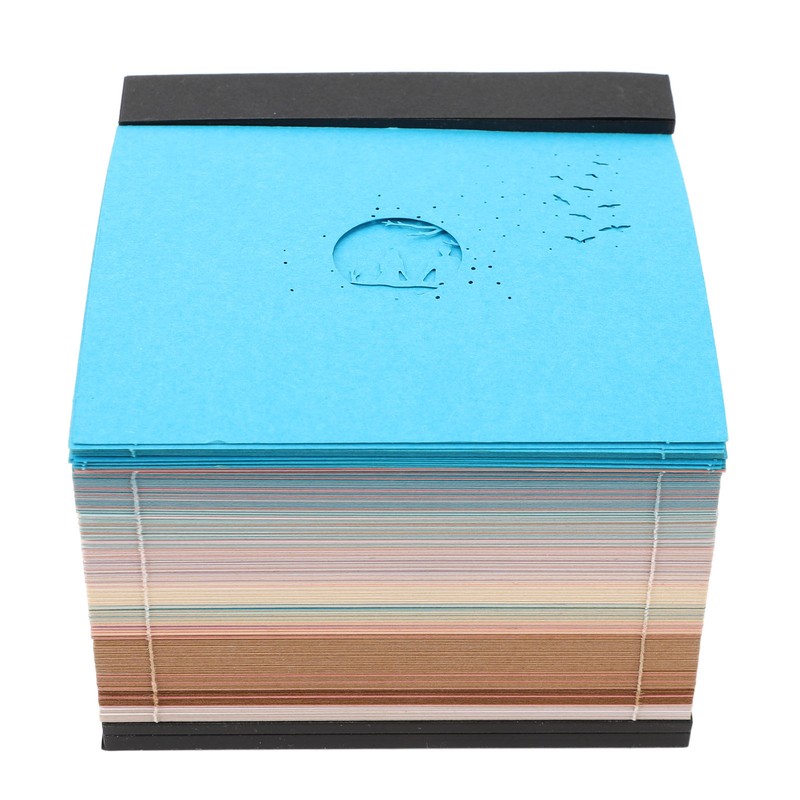 3D Memo Pad with Light Cute Sakura Tree House Decor