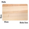 DEKOFANT Breakfast Board Maple 25 x 16 x 2 cm