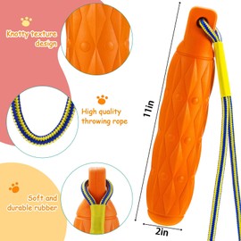 Blueweenly 2 Pcs Floating Dog Toys Bumper Dog Toys with Throw Rope Dog Retriever Training Dog Pool Toys Standard Size Water Interactive Chew Toy for Duck Dog Hunting Training Outdoor Pool Activities