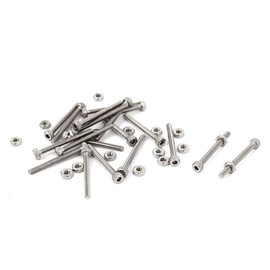 TOP-VIGOR 20Pcs Hexagon Socket Head Cap Screws, M2 x 20mm 304 Stainless Steel Replacement Machine Fastener Screws for Bicycle Motorcycle Repair, Professionals Landlords Repairmen