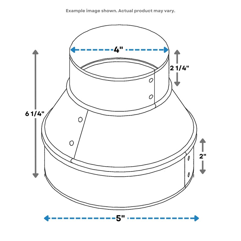 HVAC Premium 5" to 4" OR 4" to 5" Round
