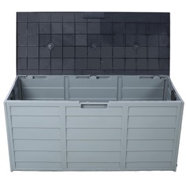 SonkYog 75 Gallon Deck Box - Organization and Storage for Furniture, Garden Tools and Tools Storage with Wheels, Waterproof Outside Storage Box