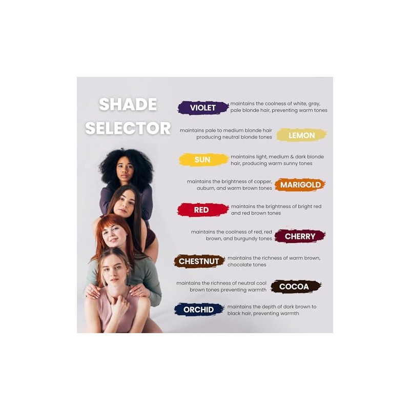 Pure Blends Hydrating Color Depositing Shampoo, Violet, White, Gray and