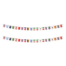 Beistle International Flag Pennant Banners, 12" x 23', Multicolored, 2 Piece