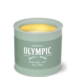 Paddywax National Parks Artisan Soy Wax Scented Candle Made in The USA, 6-Ounce Tin, Olympics