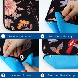 Adorila 3 Pack Adult Bibs for Eating, Waterproof Reusable Clothing Protector, Washable Mealtime Bibs for Adult, Elderly and Disabled