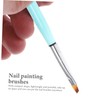 FOMIYES 2pcs Nail Art Brushes Gradient Blue Nail Clean up