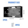 2 Gang Surface Mount Back Box Pattress Black 2Pcs, Black