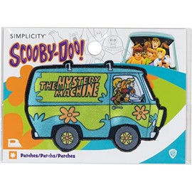 Simplicity Scooby-Doo Mystery Machine Iron On Applique Patch for Clothes, Backpacks, and Accessories, 3" W x 2" L, Multicolor