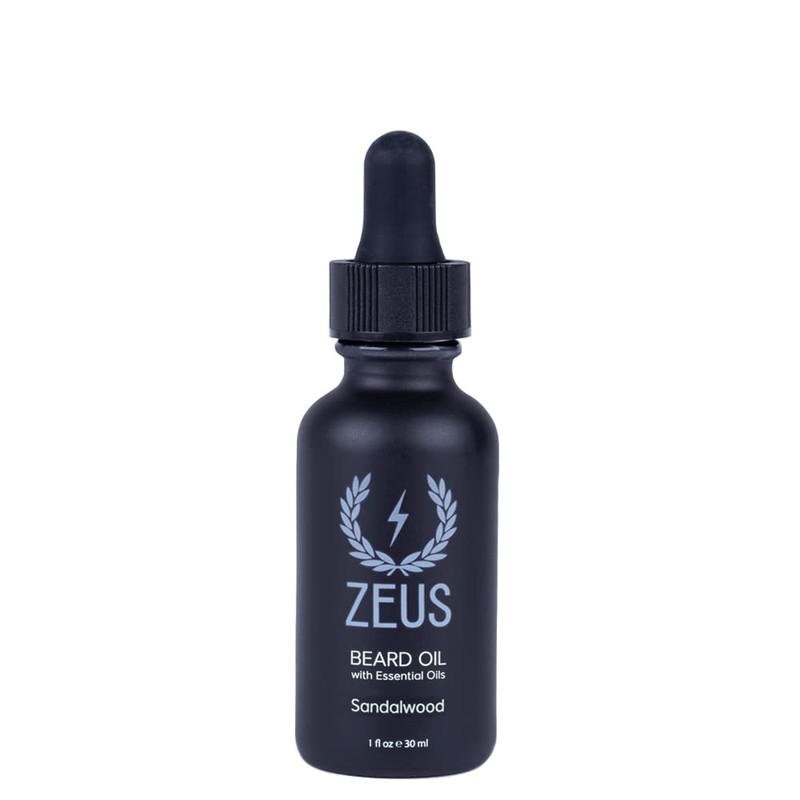 ZEUS Beard Oil for Men, Sandalwood, 1 Ounce