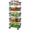 Newzeal Fruit Vegetable Storage Basket 5 Tiers Stackable Metal Wire
